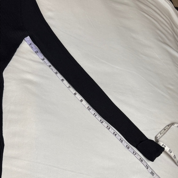 Black Ribbed Knit Sweater - Picture 11 of 13